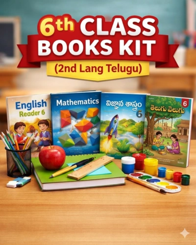 6th Class Books Kit (2nd Lang Telugu)
