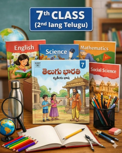 7th Class Books Kit (2nd Lang Telugu)